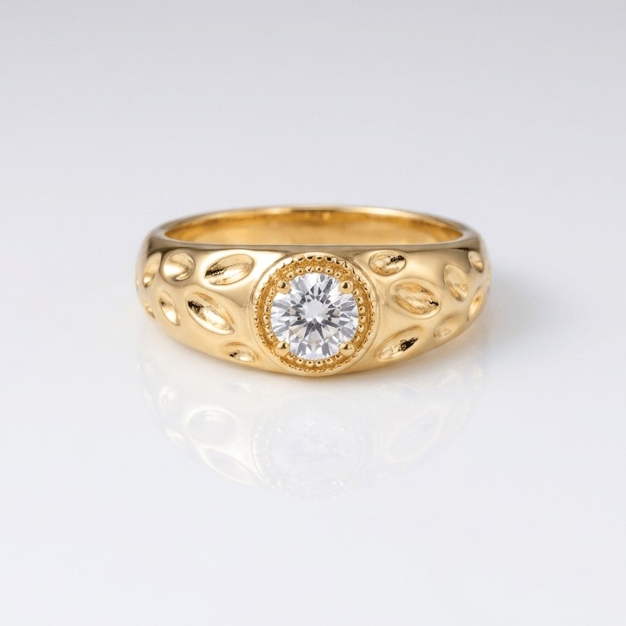 ANILLO VINTAGE CIRCONA ORO