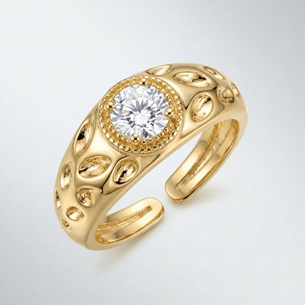 ANILLO VINTAGE CIRCONA ORO