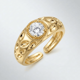 ANILLO VINTAGE CIRCONA ORO