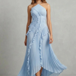 Lavirea – Sculpted pleats – One-shoulder midi dress