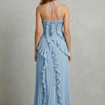 Lavirea – Sculpted pleats – One-shoulder midi dress
