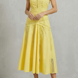 Gracia – Intricate lace panels – Elegant midi dress