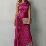 Felicity – Statement elegance – Women’s One-Shoulder Pleated Maxi Dress