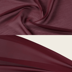 VESTIDO LARGO BURDEOS DE CHIFÓN CON CUELLO ALTO - VALERINA MARBELLA