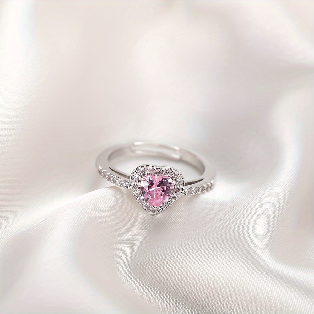 ANILLO BESO DE ROSA CORAZÓN | ORO BLANCO