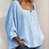 BLUSA SENCILLA CON CUELLO CUADRADO - VALERINA MARBELLA