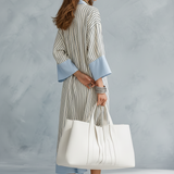 Effortless Striped Midi Dress