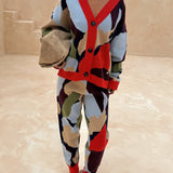 CHAQUETA DE PUNTO CON PATRÓN GEOMÉTRICO ABSTRACTO