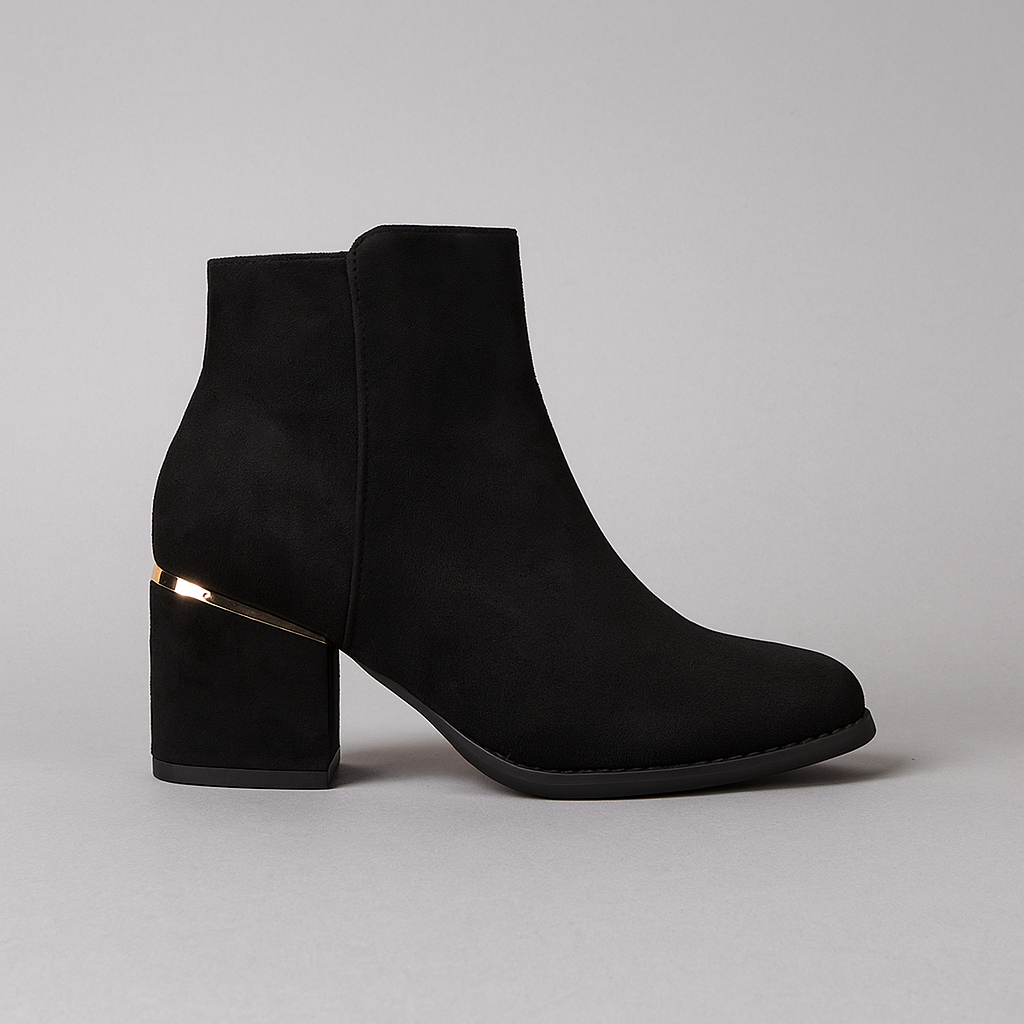 BOTINES DE ANTE FANGO CON TACÓN CÓMODO Y DISEÑO ELEGANTE