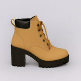 BOTINES FEMENINOS RETRO CON TACÓN BLOQUE