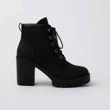 BOTINES FEMENINOS RETRO CON TACÓN BLOQUE