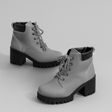 BOTINES FEMENINOS RETRO CON TACÓN BLOQUE