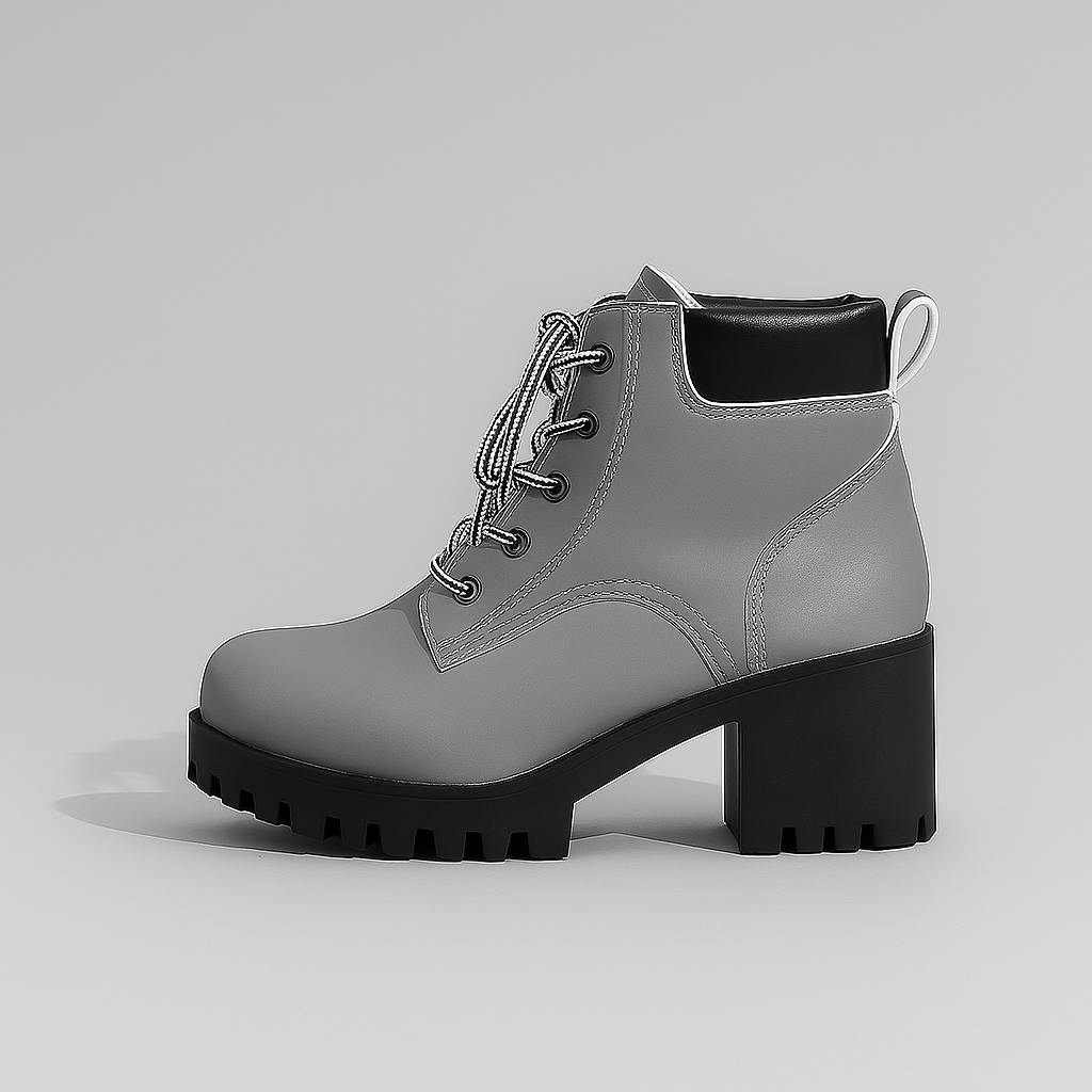 BOTINES FEMENINOS RETRO CON TACÓN BLOQUE