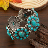 PULSERA ELEGANTE VINTAGE ETHNIQUE TURQUESA
