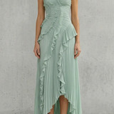 Lavirea – Sculpted pleats – One-shoulder midi dress