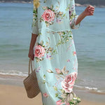 VESTIDO FLORAL CON ESTILO ATARDECER - VALERINA MARBELLA