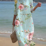 VESTIDO FLORAL CON ESTILO ATARDECER - VALERINA MARBELLA