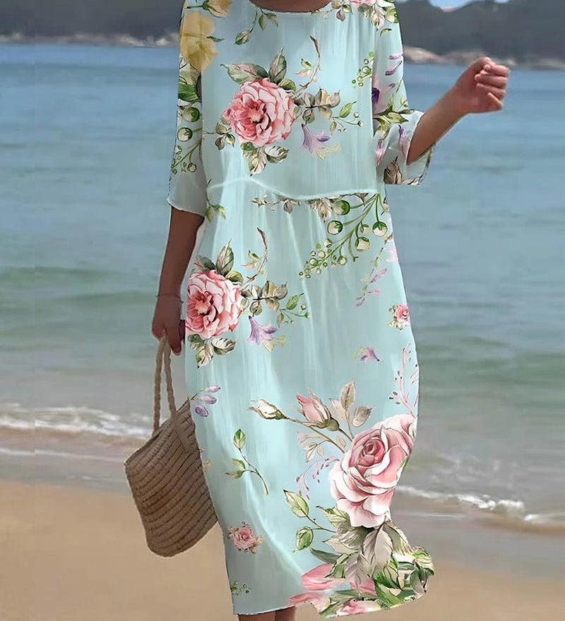 VESTIDO FLORAL CON ESTILO ATARDECER - VALERINA MARBELLA