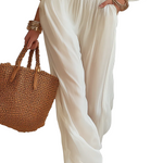 Romantic Ivory Ruffle Top & Relaxed Pants Set