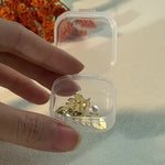 PENDIENTES VINTAGE ELEGANTE ORO FEUILLE & PERLA GOTA