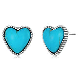 PENDIENTES ELEGANTE BOHEMIO PLATA PLAQUÉ TURQUESA FOYER AMOR