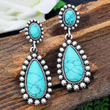 PENDIENTES VINTAGE GOTA TURQUESA IMPOSANT GOTA