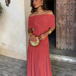 Dainia – Ein-Schulter-Maxikleid Aus Netz