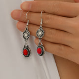 CONJUNTO BOHEMIO TURQUESA & PLATA FLORAL COLLAR Y PULSERA
