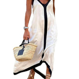 Lavechic Colorblock Suspender Midi Dress