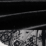 VESTIDO MINI DE TERCIOPELO CON ENCAJE - VALERINA MARBELLA