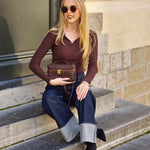 BOLSO TRENZADO ESTRUCTURADO CON ACABADO BRILLANTE - VALERINA MARBELLA