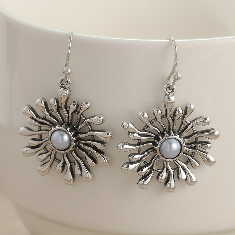 PENDIENTES ELEGANTE BOHEMIO SOLEIL RAYONNANT PERLA GOTA