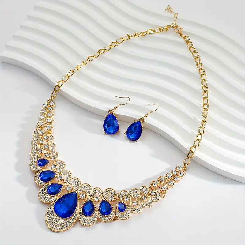CONJUNTO MAEVINA ZAFIROS JOYAS | ORO