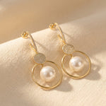 PENDIENTES PERLINA DE CULTURE PERLA CIRCONA GOTA