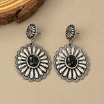 PENDIENTES VINTAGE BOHEMIO TURQUESA REDONDO MOTIVO