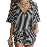 Chic Striped Relaxed Summer Set
