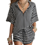 Chic Striped Relaxed Summer Set