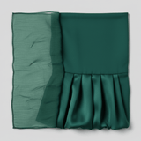 VESTIDO MINI VERDE ESMERALDA CON MANGAS DE TUL - VALERINA MARBELLA