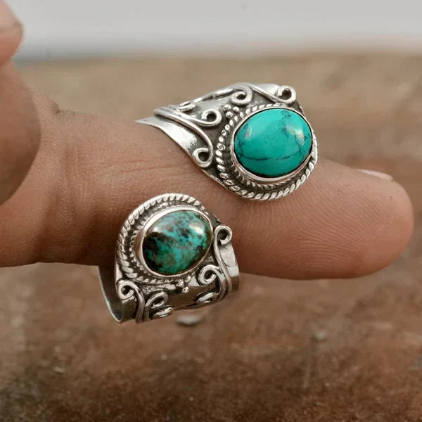ANILLO RÉGLABLE DOUBLE TURQUESA SURROUND