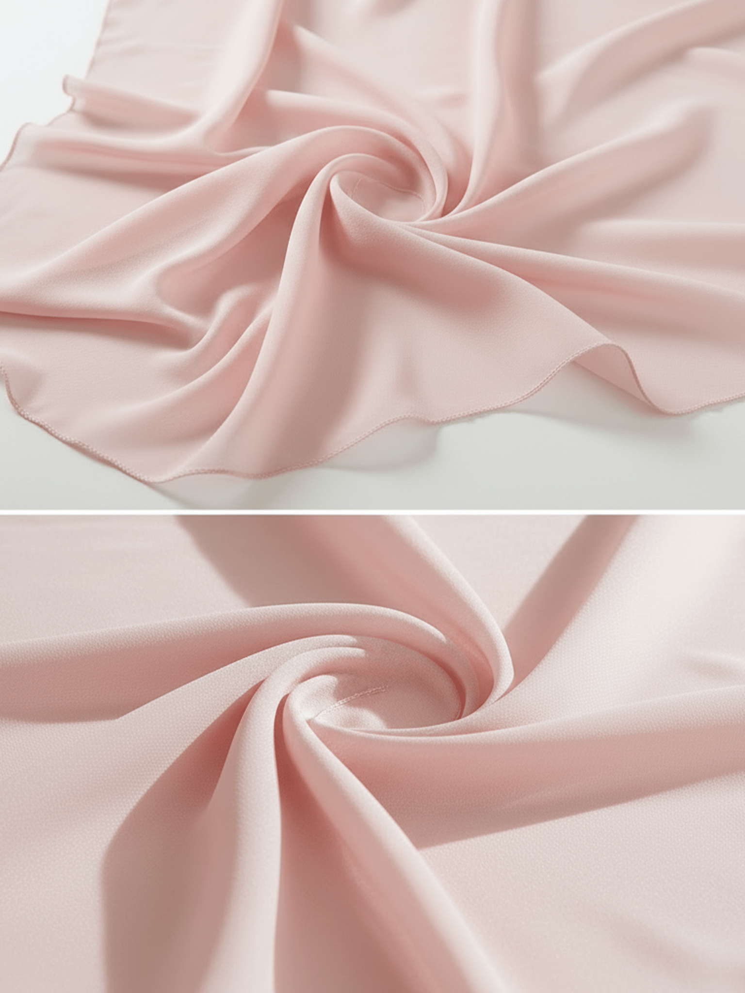 VESTIDO LARGO DE GASA ROSA EMPOLVADO CON ESCOTE EN V - VALERINA MARBELLA