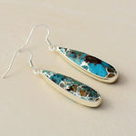 PENDIENTES NATUREL PIERRE TURQUESA JASPE GOTA