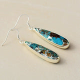 PENDIENTES NATUREL PIERRE TURQUESA JASPE GOTA