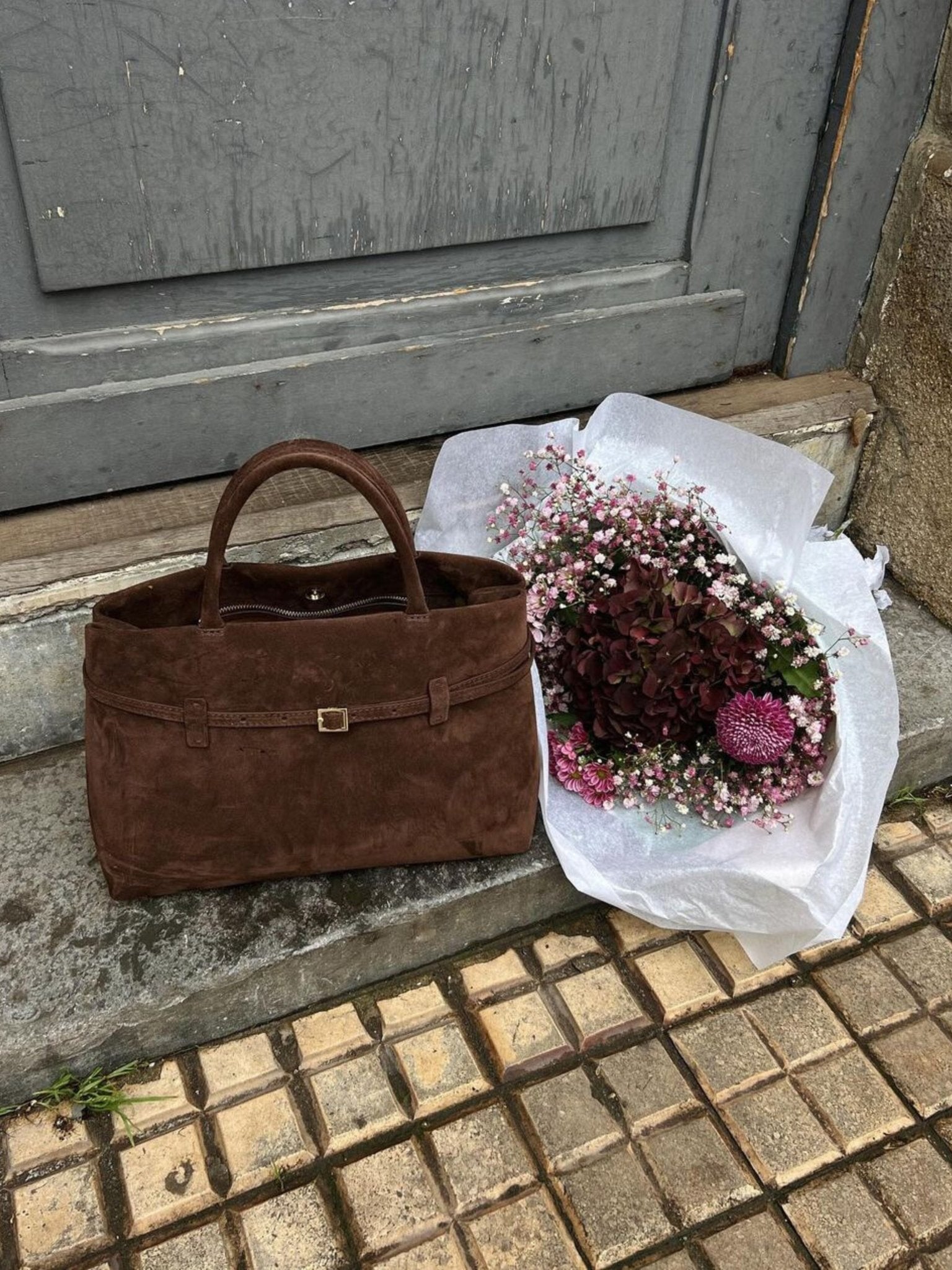BOLSO DE HOMBRO DE ANTE DE LUJO - VALERINA MARBELLA