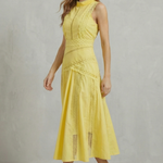 Gracia – Intricate lace panels – Elegant midi dress