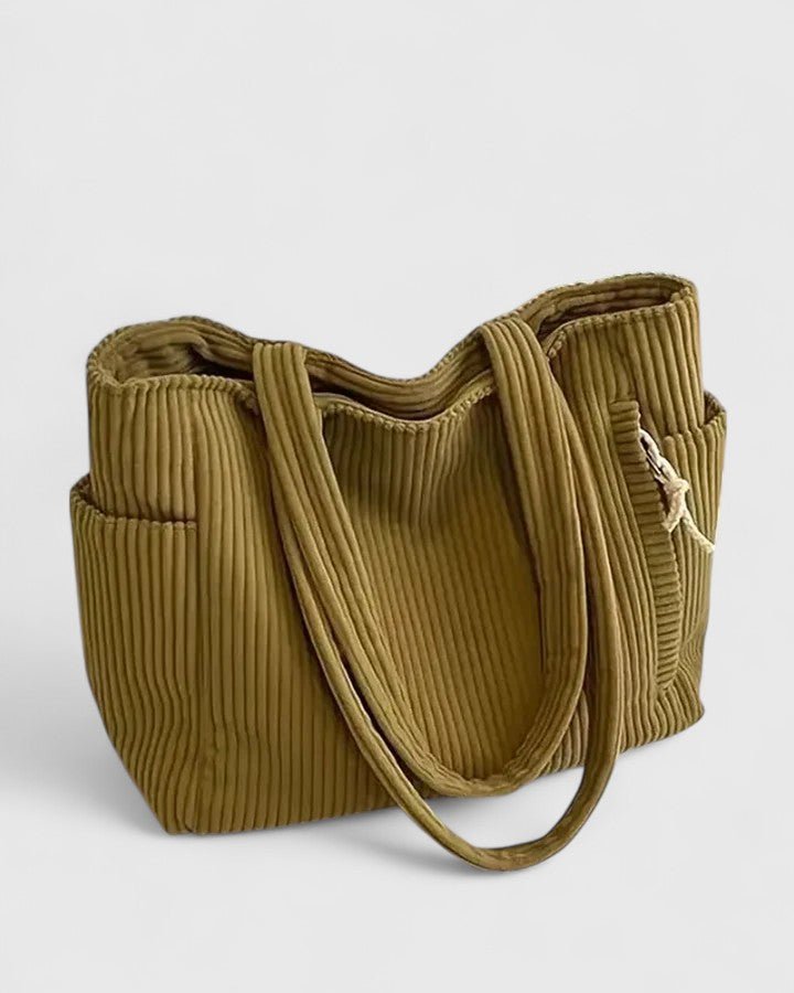BOLSO SHOPPER ACANALADO CON EXCLUSIVO DETALLE DE CORDÓN - VALERINA MARBELLA