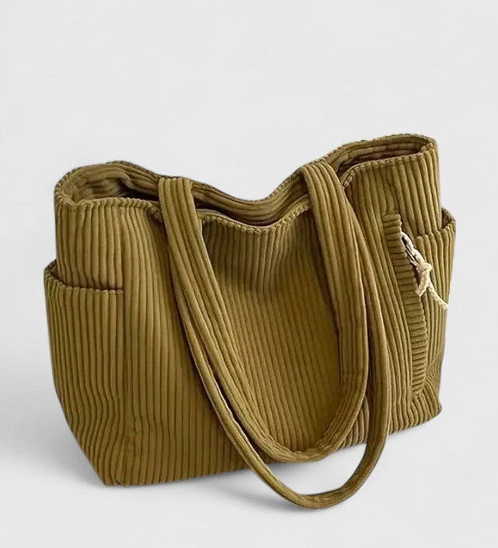 BOLSO SHOPPER ACANALADO CON EXCLUSIVO DETALLE DE CORDÓN - VALERINA MARBELLA