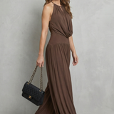 Solmèra – Draped halter elegance – Two piece set