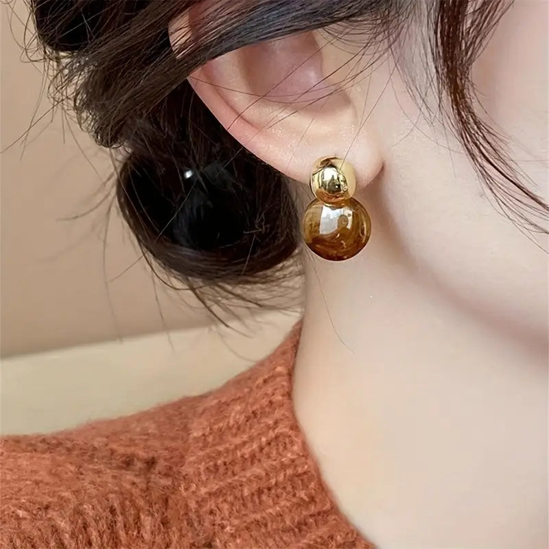 PENDIENTES AURÉLIE AMBRE GOTA | ORO