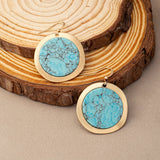 PENDIENTES TURQUESA BOHEMIO REDONDO