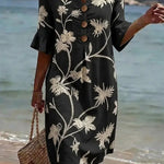 VESTIDO DE PLAYA CON BORDADO FLORAL – ENCANTO NATURAL